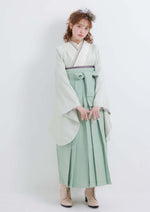 【袴：人気のレース着物は珍しい緑とグレーのニュアンスカラーでおしゃれ】BEN-1：TA-K1
