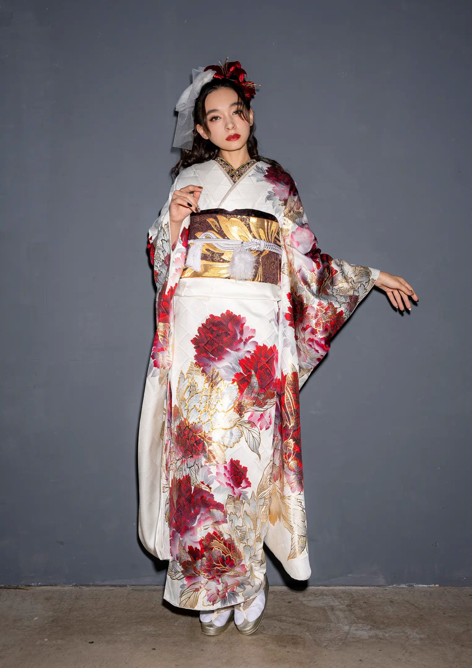 振袖ネットレンタル:白に赤牡丹】鮮烈なコントラスト/KH-503 – kimono 振袖ネットレンタル:白に赤牡丹】鮮烈なコントラスト/KH-503 – kimono