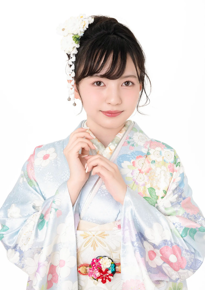 【振袖ネットレンタル：淡い水色】柔らかく優しい雰囲気/KH-570