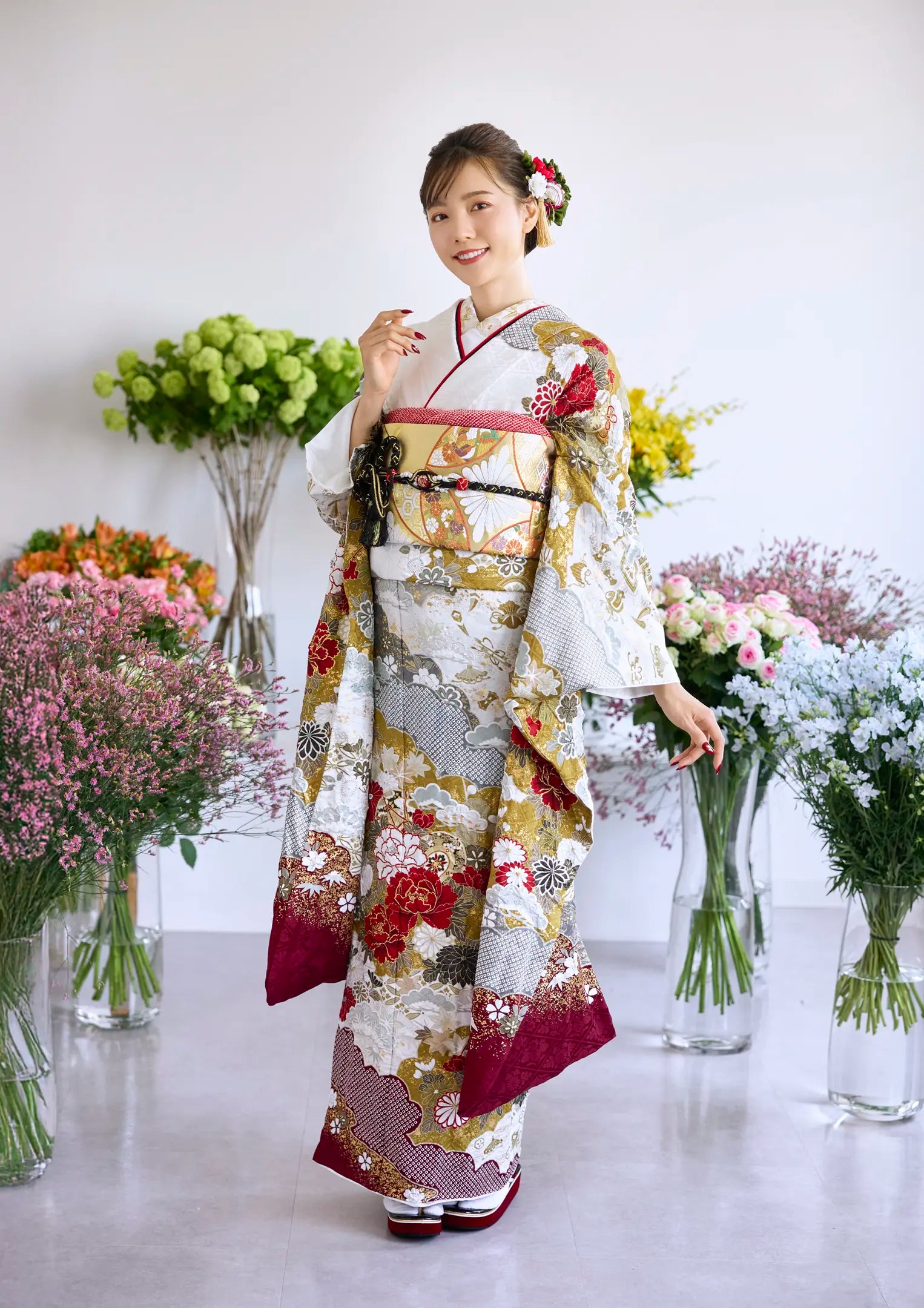 IROHA◇振袖◇【tc4704】成人式 卒業式◇正絹【中古】【古典柄】
