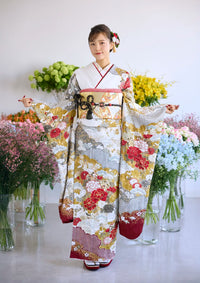 【振袖ネットレンタル：瑞雲牡丹 】王道に格式高く/KH-578