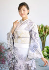 【振袖ネットレンタル：白に花 】幻想的な花々/KH-579