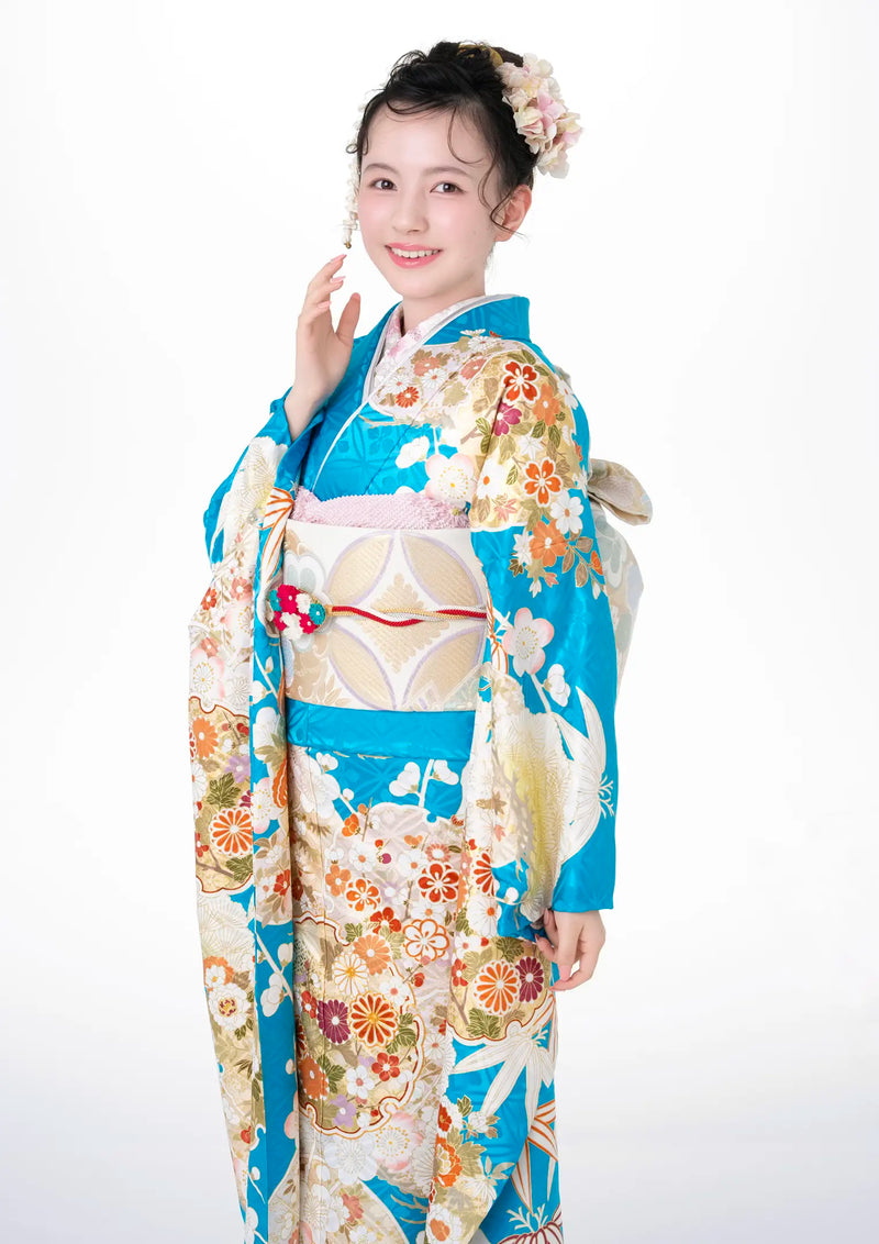【振袖ネットレンタル：春日和の兆し】爽やかで華やかに/KH-585