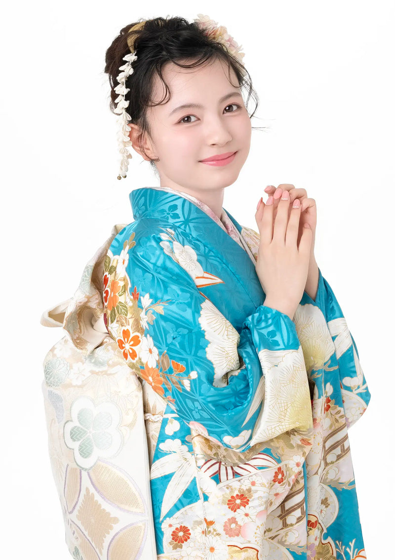 【振袖ネットレンタル：春日和の兆し】爽やかで華やかに/KH-585
