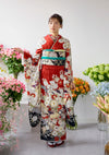 【振袖ネットレンタル：赤と花 】愛らしい花々/KH-591