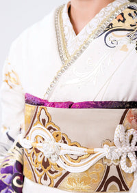 【振袖ネットレンタル：豹柄に華】一際目立つデザイン/C-107