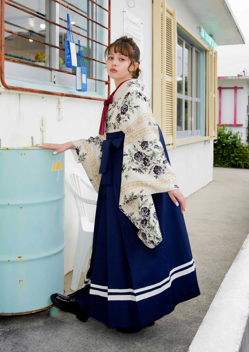 【袴ネットレンタル：クラシカルセーラーネイビー】洋風な学生さん/KH-362