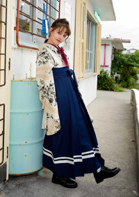 【袴ネットレンタル：クラシカルセーラーネイビー】洋風な学生さん/KH-362