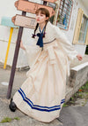 【袴ネットレンタル：クラシカルセーラーアイボリー】洋風な学生さん/NN-R3
