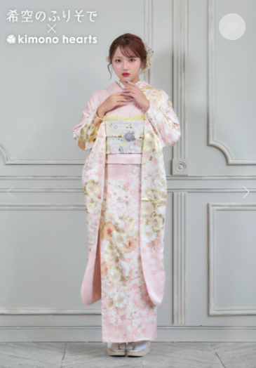 【振袖ネットレンタル：ピンクベージュで華やかに】杏樹様専用/SB-11