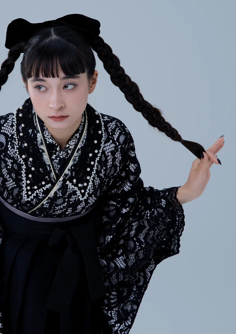 【袴ネットレンタル：ゴシックレース】ドレッシーで華やかに/KH-302