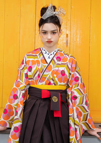 【袴ネットレンタル：レトロブラウン】昭和レトロを楽しんで/NKH-554