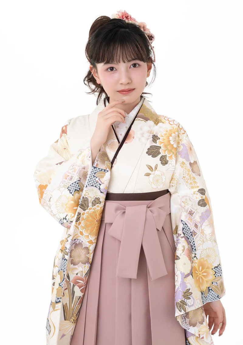 【袴ネットレンタル：くすみピンク袴】舞妓さんのように/NW-C3