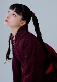 【袴ネットレンタル：ブラッドレース】えんじ色がゴシックな雰囲気/NKH-race