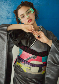 【振袖ネットレンタル：ハイセンスグレー】カジュアルなカジュアルなフリースタイル/FL-E103