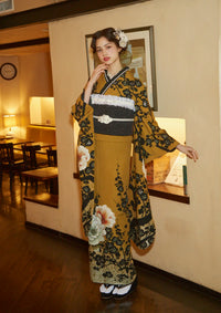 【振袖ネットレンタル：モダンガール】和洋折衷なデザイン/FL-E104