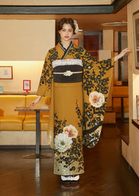 【振袖ネットレンタル：モダンガール】和洋折衷なデザイン/FL-E104