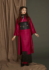 【振袖ネットレンタル：ビビッドピンクの闇かわゴシック】毒っけピンクのダークゴシックスタイル/FL-E106