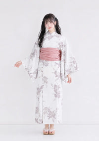 【浴衣販売】セパレート浴衣帯つきセット大人可愛いフェミニンなデザイン/WY-11