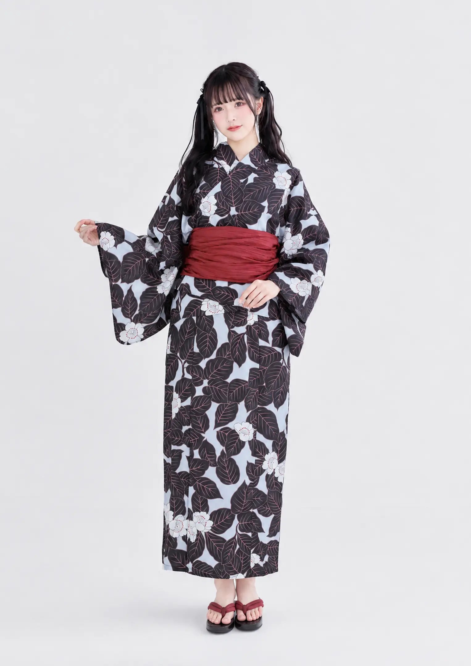 【浴衣販売】セパレート浴衣帯つきセット可愛らしくも個性的な雰囲気/WY-16