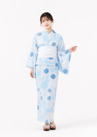 【浴衣販売】セパレート浴衣帯つきセット爽やかに大人っぽく/WY-17