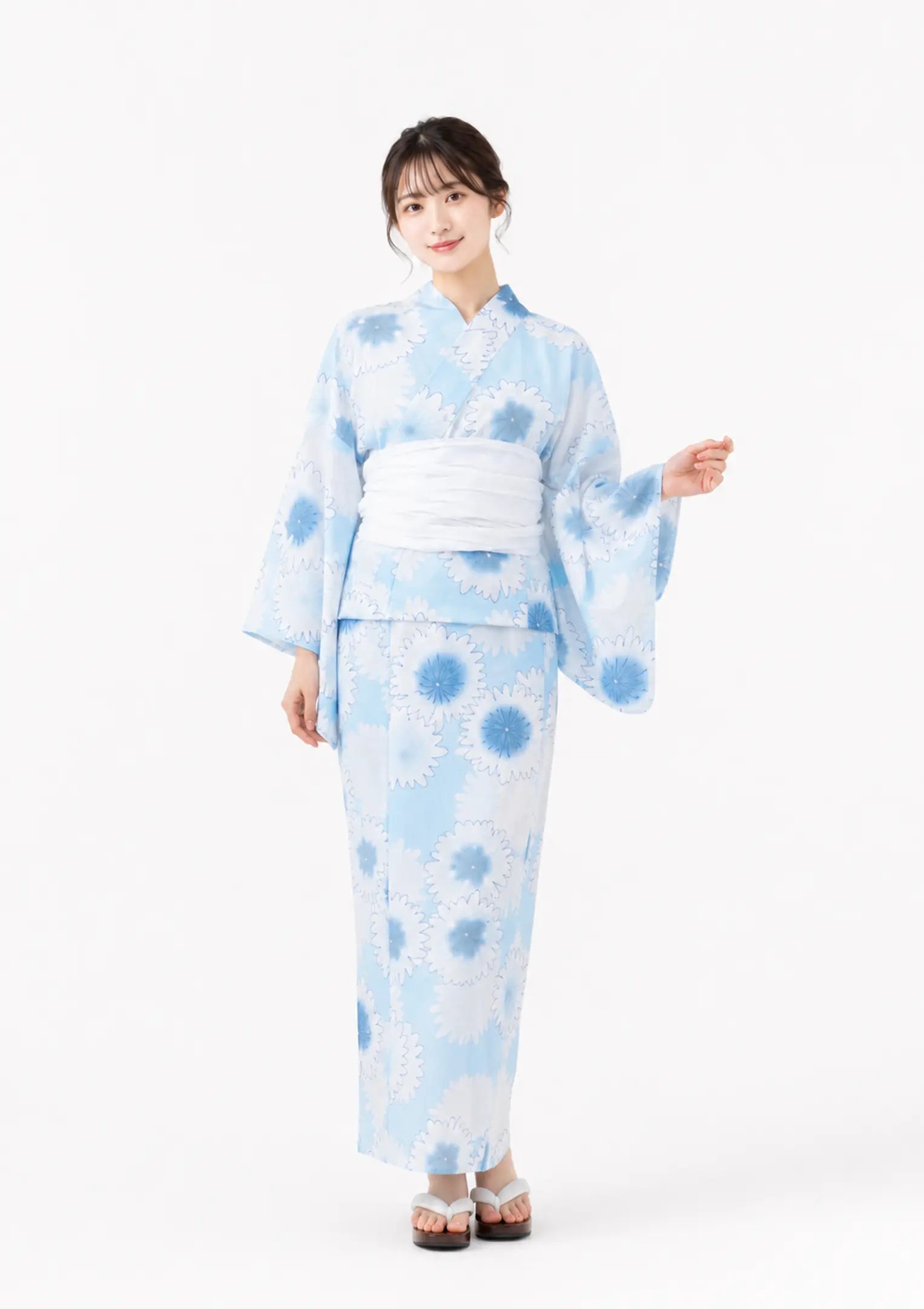 【浴衣販売】セパレート浴衣帯つきセット爽やかに大人っぽく/WY-17