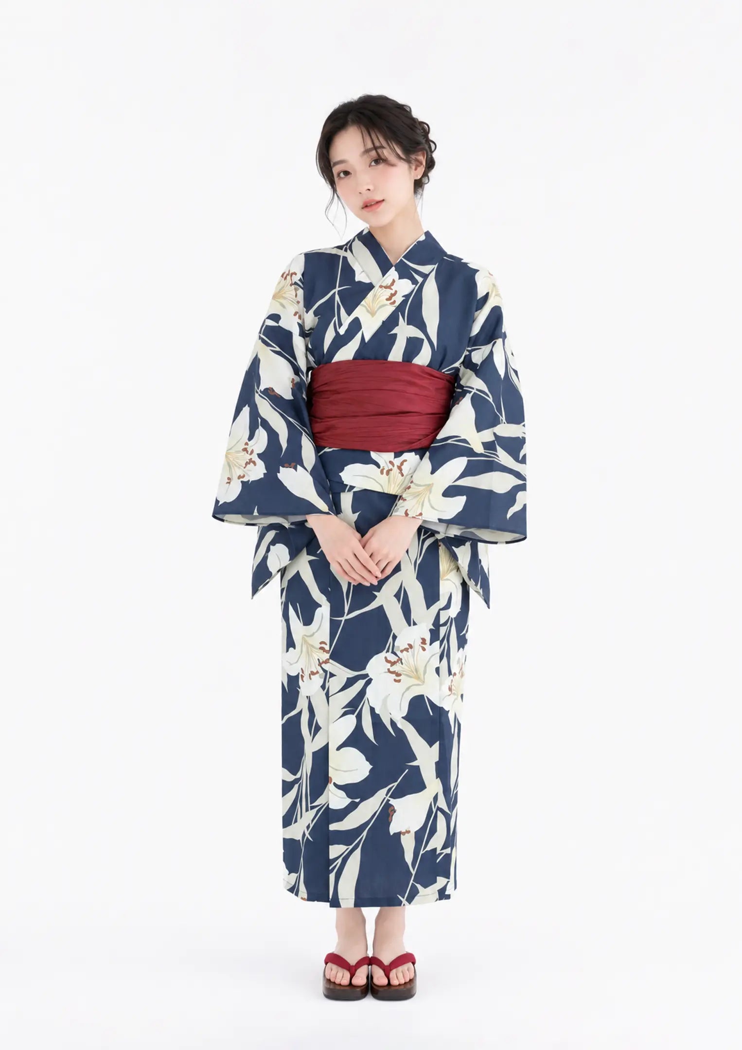 【浴衣販売】セパレート浴衣帯つきセット大人モダンな雰囲気/WY-20