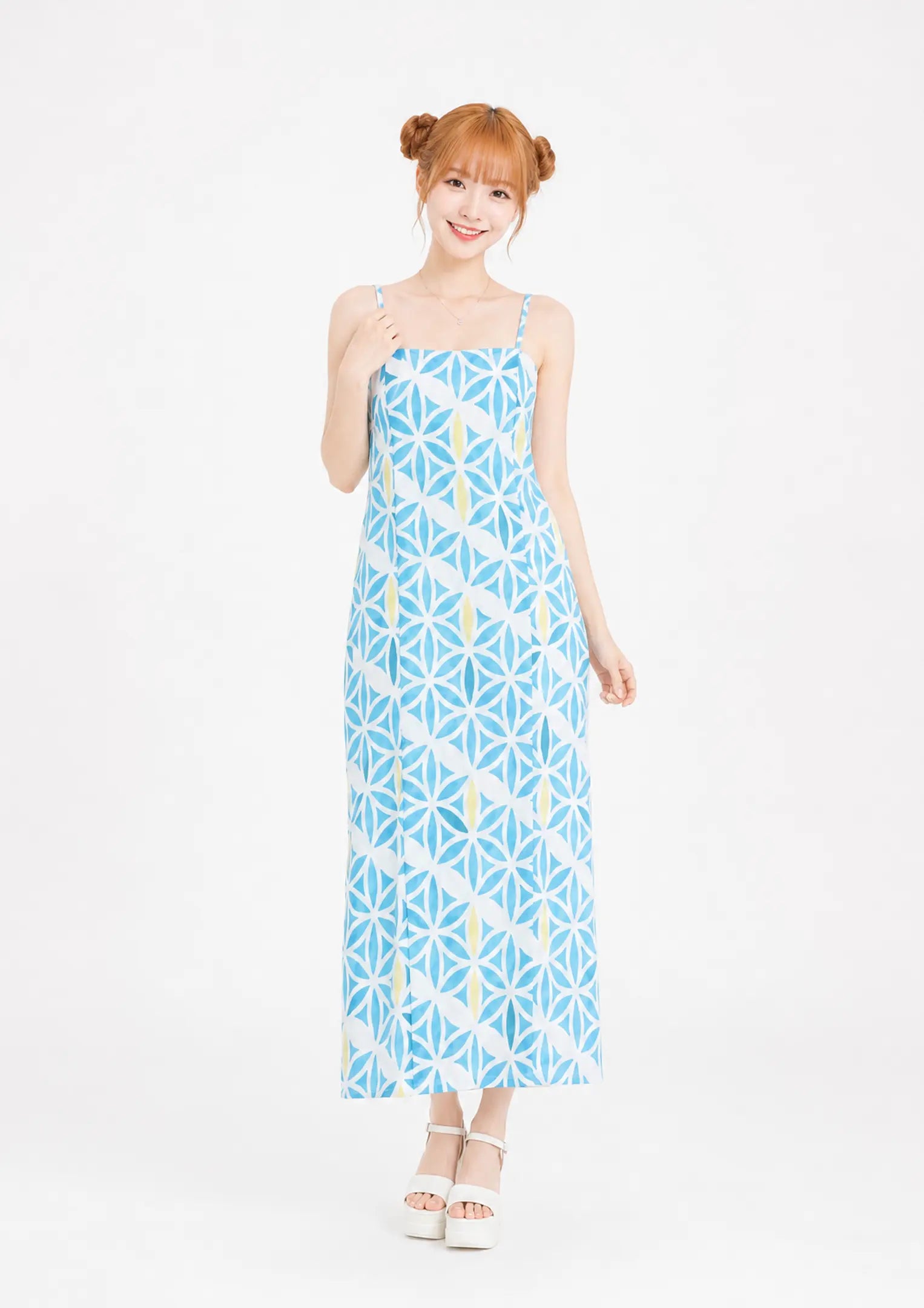 【浴衣販売】セパレート浴衣帯つきセット爽やかな水色が夏らしい爽やかな水色が夏らしい/WY-3