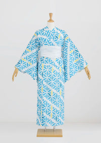 【浴衣販売】セパレート浴衣帯つきセット爽やかな水色が夏らしい爽やかな水色が夏らしい/WY-3