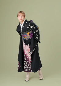 【短期レンタル：モードstyle】黒×ピンク/C-016