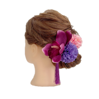 【髪飾り：紫の花とタッセルがシンプルかわいい】グラマラス hair-28