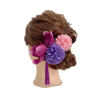 【髪飾り：紫の花とタッセルがシンプルかわいい】グラマラス hair-28