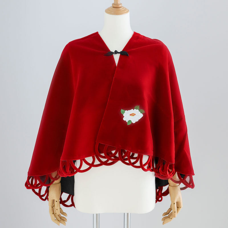ショール】ベロア素材赤 – kimono-hearts-onlinestore