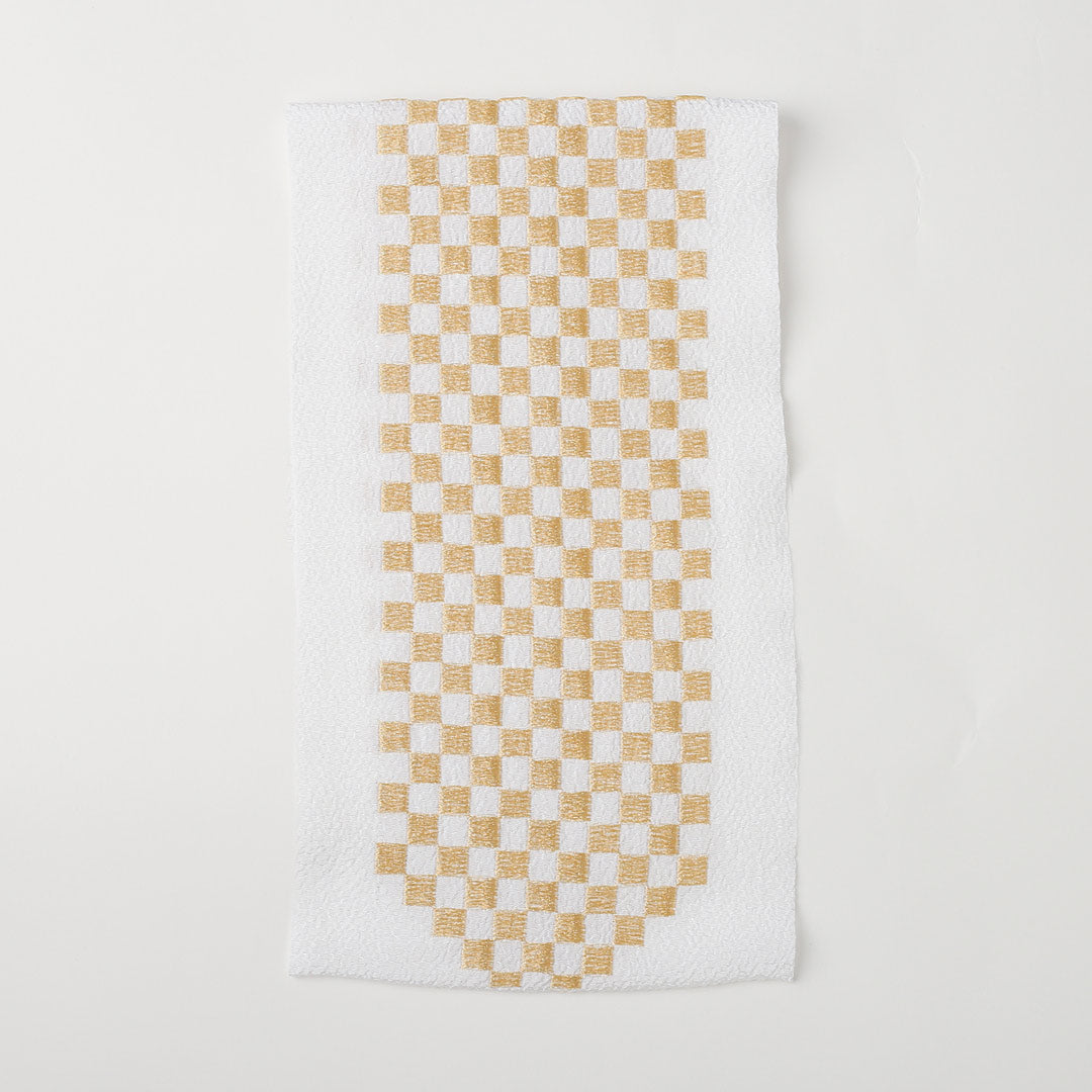 半衿:市松刺繍白金 – kimono-hearts-onlinestore 半衿:市松刺繍白金 – kimono-hearts-onlinestore