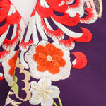 半衿：乱菊刺繍紫