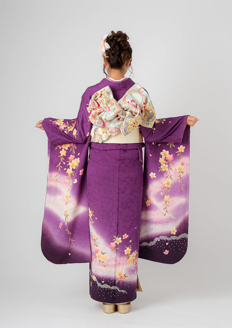振袖レンタル：C-069】曲水ぼかし 古典×紫 – kimono-hearts-onlinestore