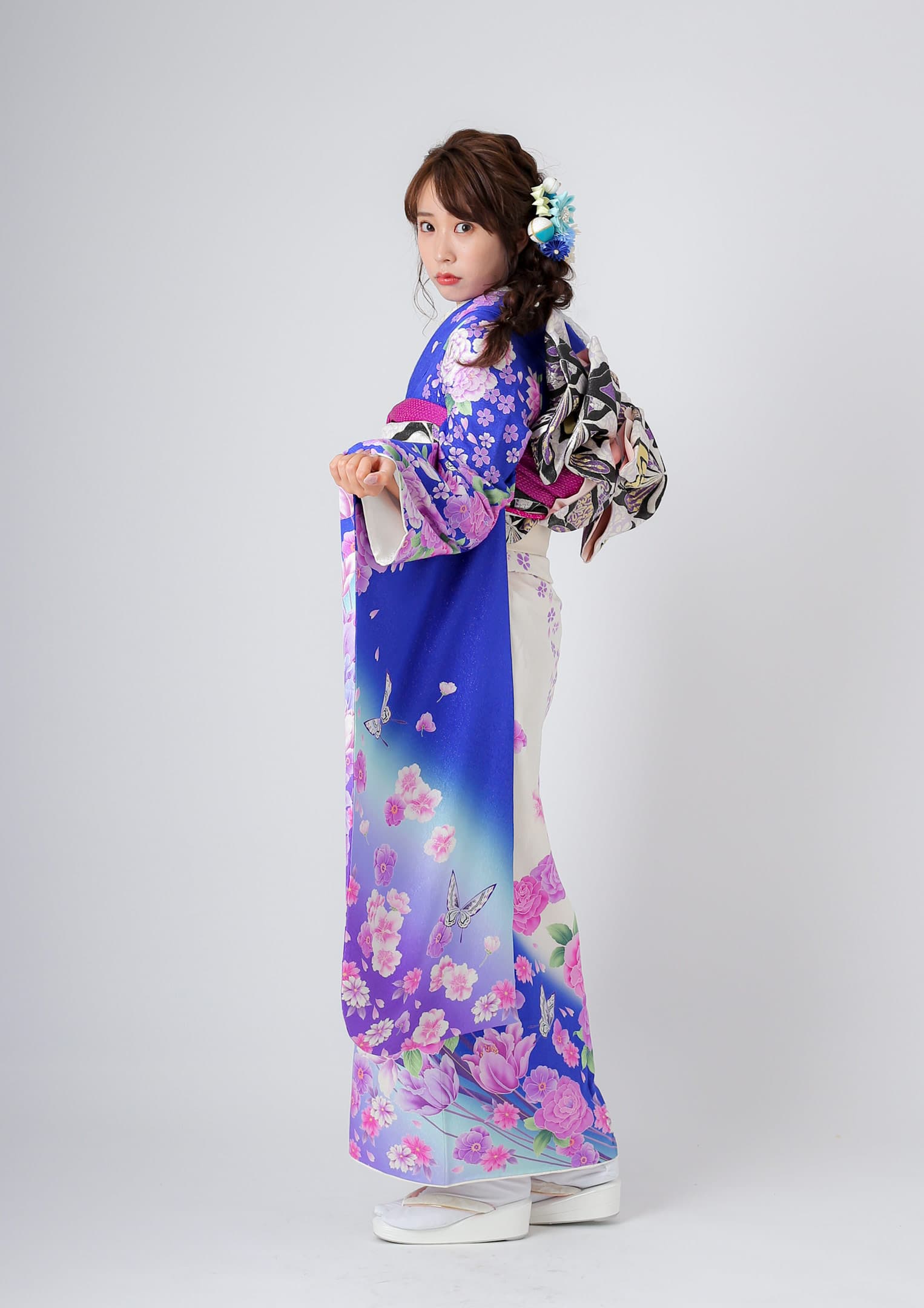 振袖フルセット　ガーリー　アンティーク くすみカラーレトロ ピンク/ダスティーカラー ゴブラン織り風