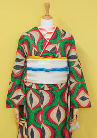 【振袖ネットレンタルすぐ届く成人式振袖】注文後1週間程度でお届け！サイケデリックで個性的/KH-533