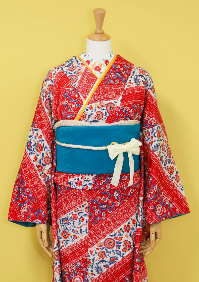 【振袖ネットレンタルすぐ届く成人式振袖】注文後1週間程度でお届け！キッチュでキュート/KH-403