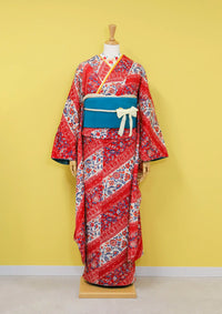 【振袖ネットレンタルすぐ届く成人式振袖】注文後1週間程度でお届け！キッチュでキュート/KH-403