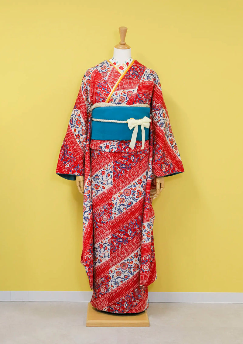 【振袖ネットレンタルすぐ届く成人式振袖】注文後1週間程度でお届け！キッチュでキュート/KH-403