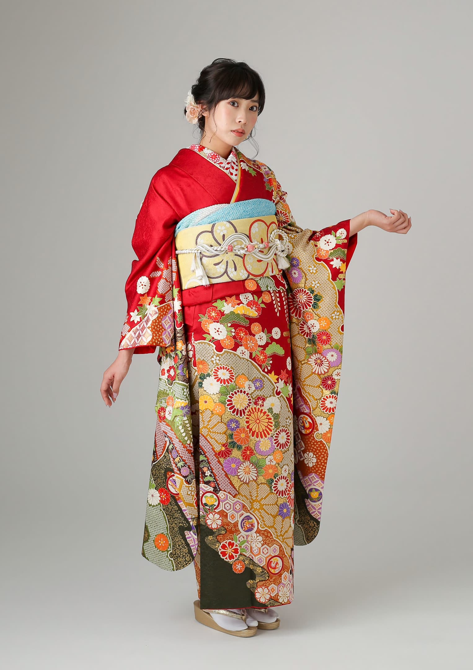 モリハナエ　振袖　【帯付き】 振袖 帯 セット モリハナエ