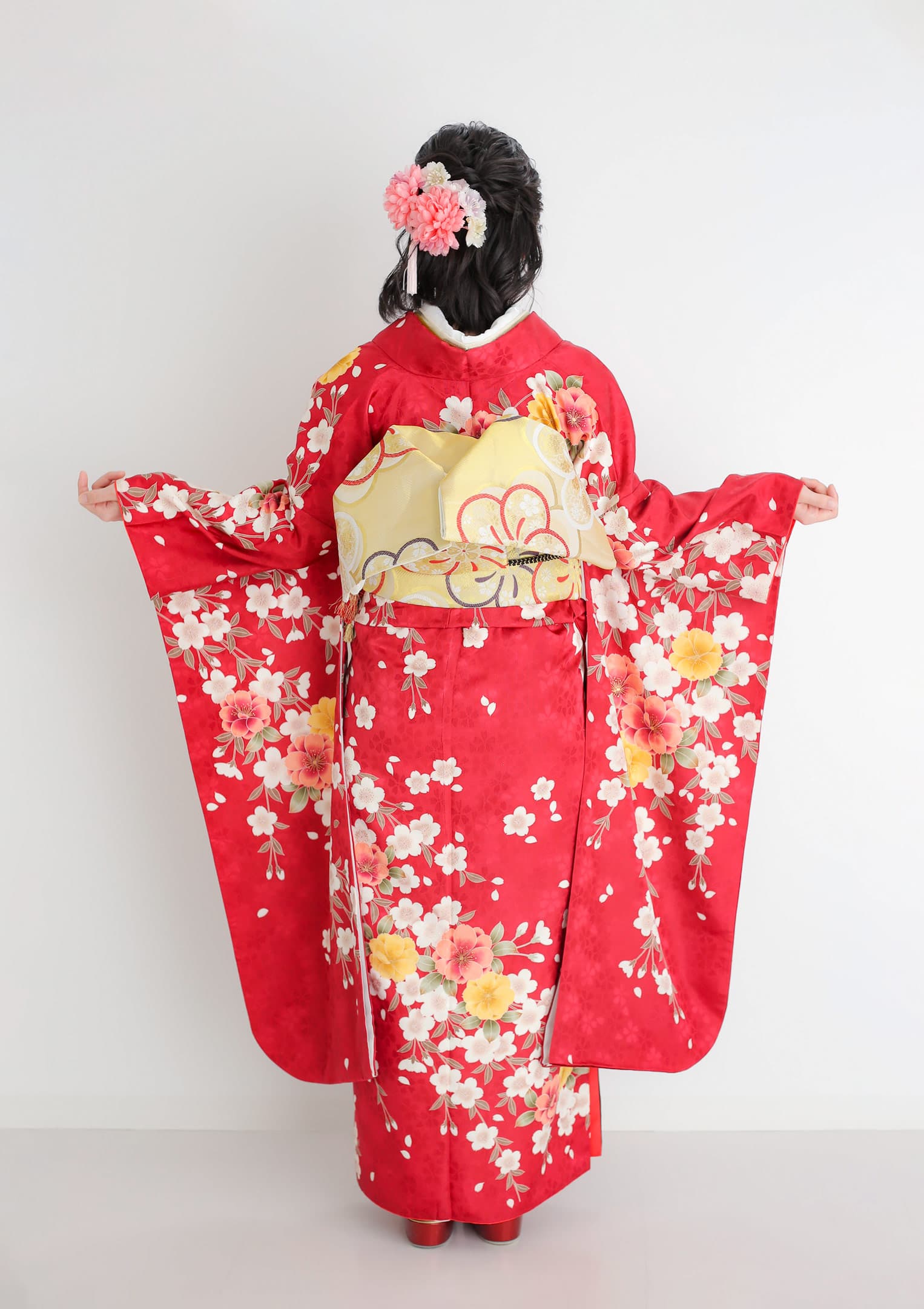 cherry★振袖 単品 ★成人式★はたちのお祝い★【 中古品】n5686fc cherry☆振袖 単品 ☆成人式☆はたちのお祝い☆卒業式☆