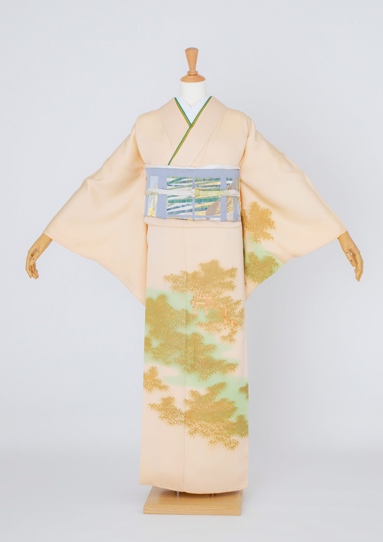 訪問着レンタル：淡褐色に紅葉】落ち着いたベージュカラーでお淑やかに D-L7 – kimono-hearts-onlinestore