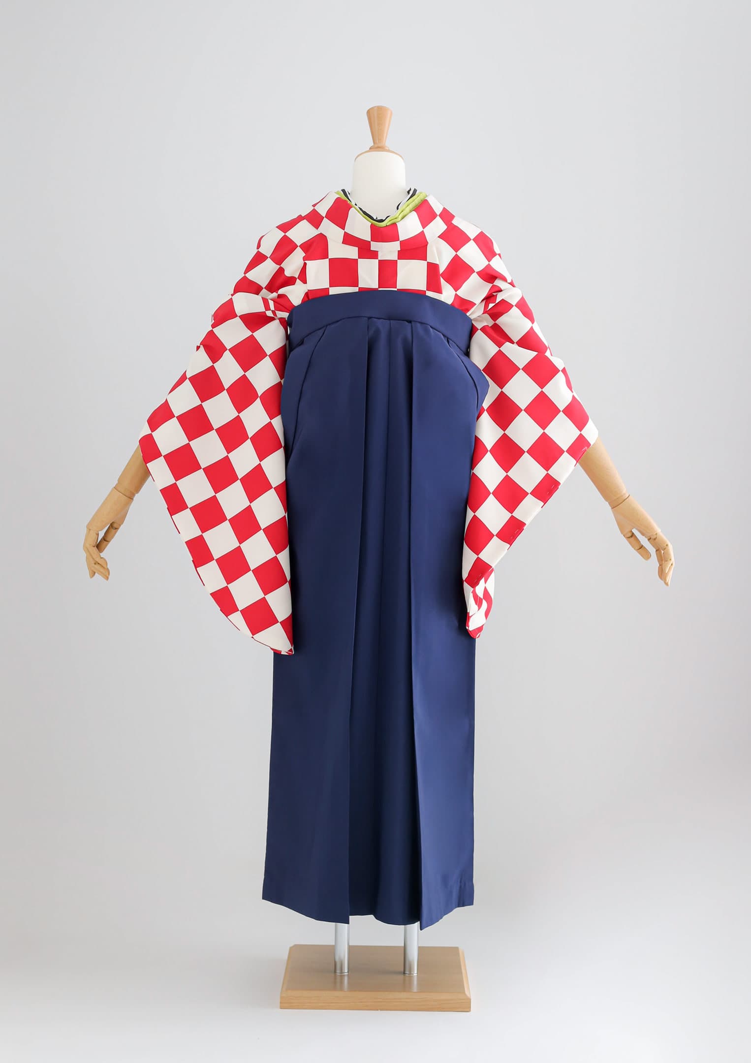 袴ネットレンタル：赤の市松模様】モダンな雰囲気/HA-58 – kimono