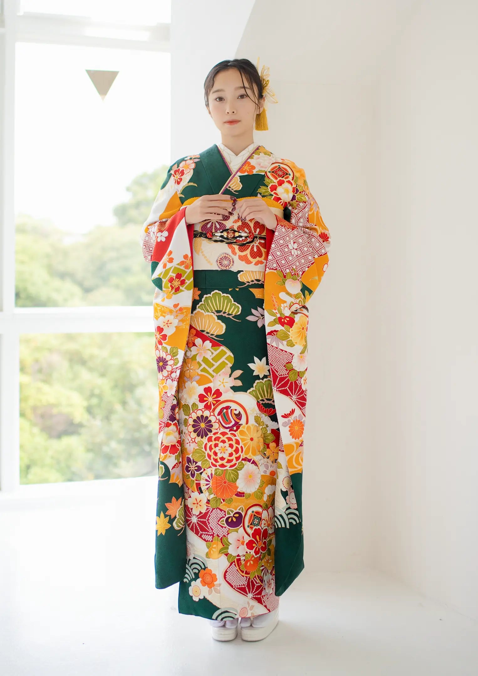 振袖ネットレンタル:緑に祝い柄 】和風ながらも可憐/KH-474 – kimono 振袖ネットレンタル:緑に祝い柄 】和風ながらも可憐/KH-474 – kimono