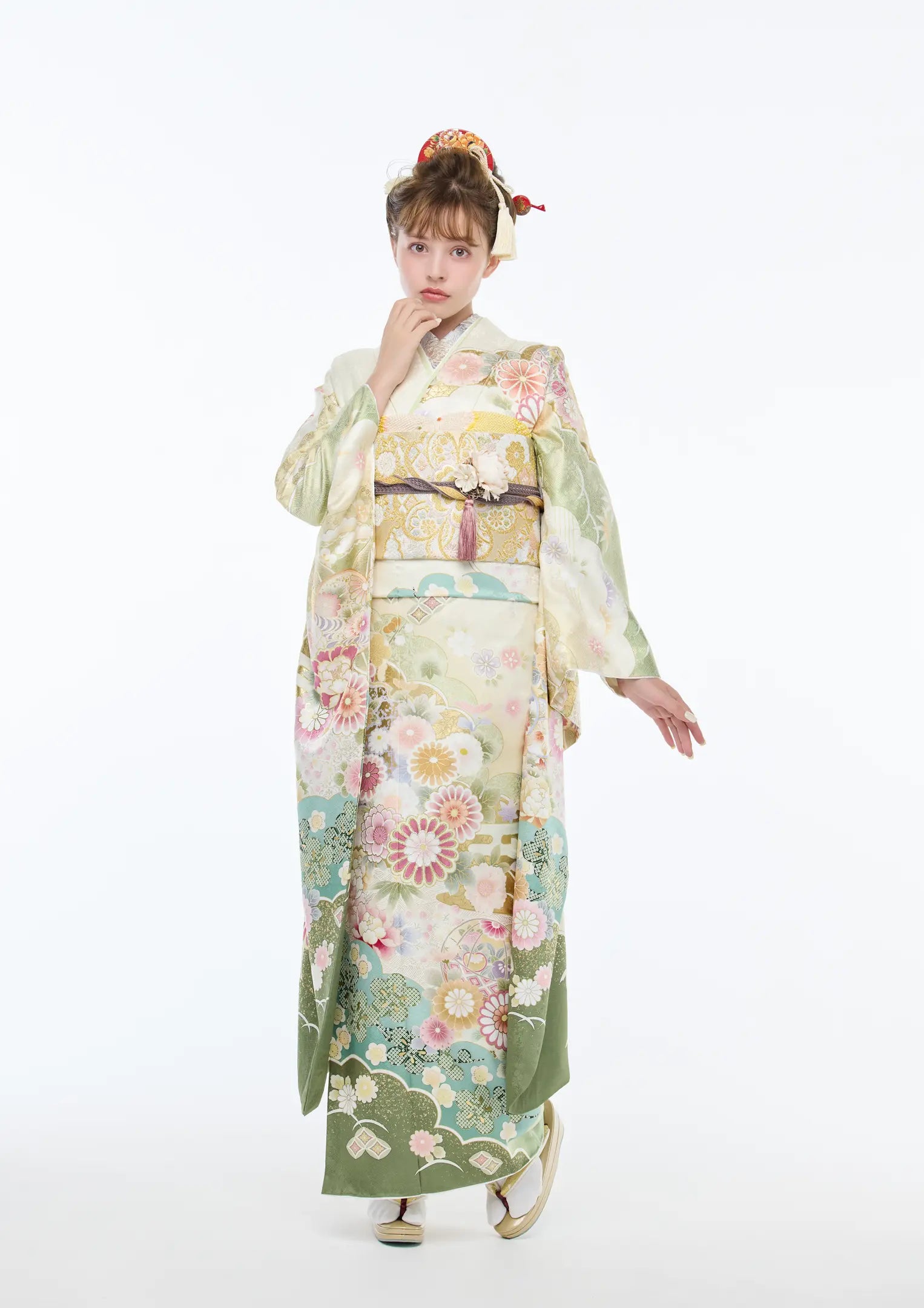 振袖ネットレンタル:鶯色で可憐に 】優しい緑/KH-506 – kimono-hearts 振袖ネットレンタル:鶯色で可憐に 】優しい緑/KH-506 – kimono-hearts