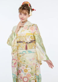 振袖ネットレンタル:鶯色で可憐に 】優しい緑/KH-506 – kimono-hearts 振袖ネットレンタル:鶯色で可憐に 】優しい緑/KH-506 – kimono-hearts