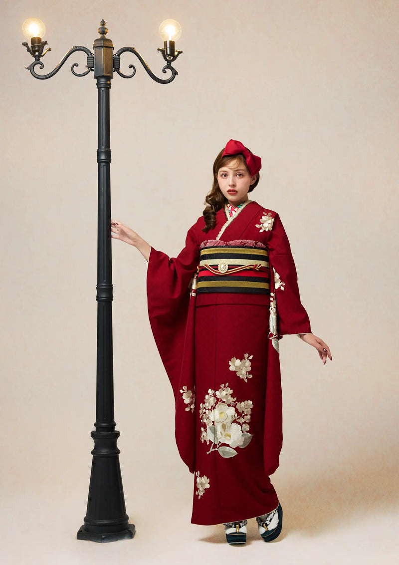 振袖ネットレンタル:深い赤を上品に 】淑女の愛らしさを詰めて/KH-531 振袖ネットレンタル:深い赤を上品に 】淑女の愛らしさを詰めて/KH-531
