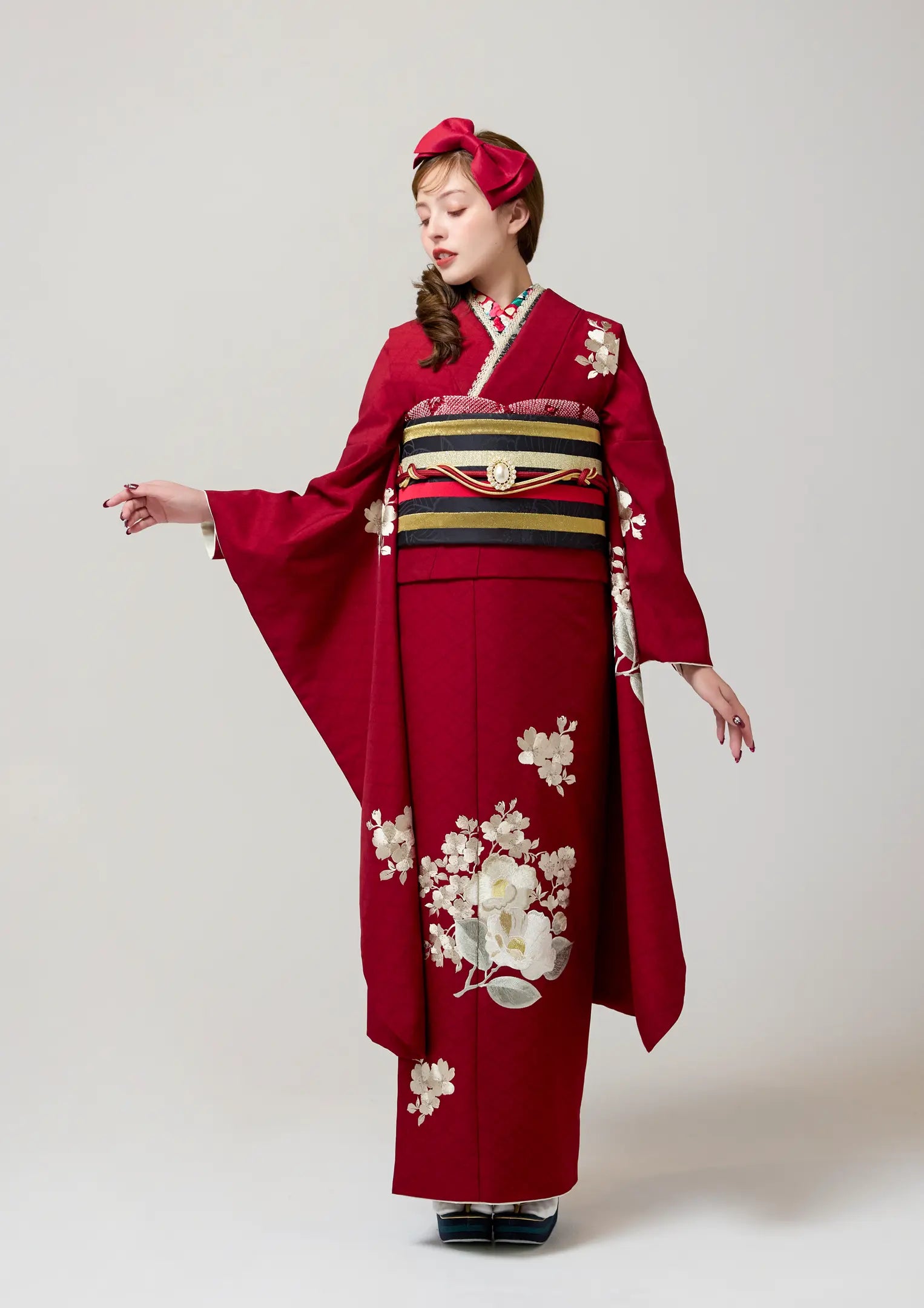 cherry★振袖 単品 ★成人式★はたちのお祝い★【 中古品】n5686fc cherry☆振袖 単品 ☆成人式☆はたちのお祝い☆卒業式☆